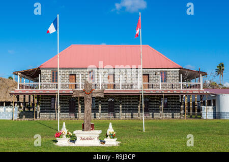 Mata-Utu, Wallis e Futuna - 5 Gen 2013: consuetudine palazzo del re di capitale del territorio di Wallis-et-Futuna, Dom isola la collettività Foto Stock