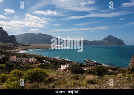 San Vito Lo Capo Vista panoramica Foto Stock