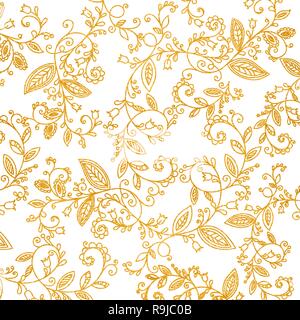 Abstract disegnati a mano modello oro Illustrazione Vettoriale