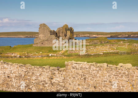 Jarlshof, isole Shetland, Regno Unito Foto Stock