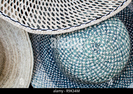 Cappelli Panamense per la vendita. Ci sono una varietà di tradizionali cappelli panamense, che differiscono dal ben noto Panama cappelli (dall'Ecuador) Foto Stock