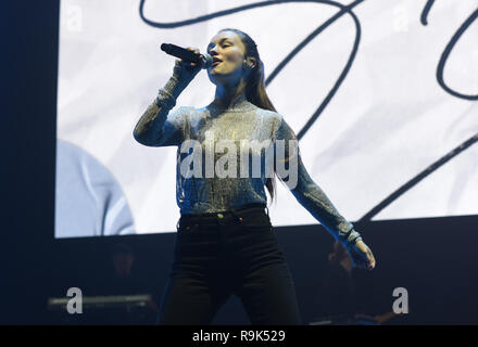 Artisti live al Radio City Hits Live 2018 all'Echo Arena di Liverpool con: Sigrid dove: Liverpool, Regno Unito quando: 23 Nov 2018 Credit: Graham Finney/WENN Foto Stock