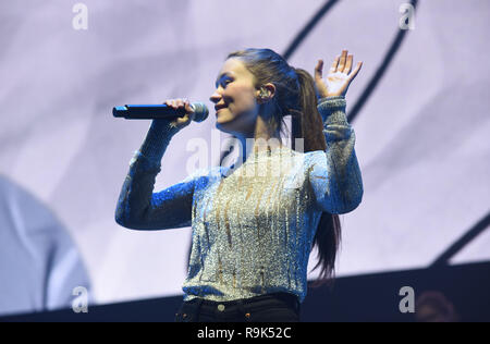 Artisti live al Radio City Hits Live 2018 all'Echo Arena di Liverpool con: Sigrid dove: Liverpool, Regno Unito quando: 23 Nov 2018 Credit: Graham Finney/WENN Foto Stock