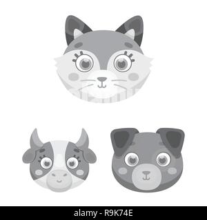 Coniglio,fumetto,cibo,Casa,animale,habitat,Casa,agriturismo,divertente,giardino,fienile,village,carino,razza,impostare,vettore,icona,immagine,isolato,raccolta,design,l'elemento,graphic,segno,mono,grigio, Vettori vettore , Illustrazione Vettoriale