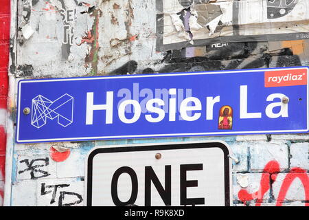 Graffiti su Hosier lane in Melbourne Australia Foto Stock