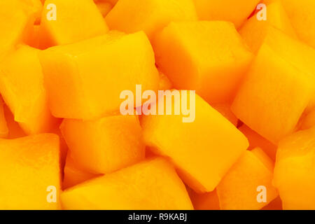 Mango chunks macro closeup Foto Stock