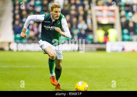 Easter Road, Edimburgo, Regno Unito. Xix Dec, 2018. Premiership scozzese. Hibs versus Rangers; Hibs player Vykintas Slivka(08). Credito: Ewan Bootman/Scottish Foto Stock