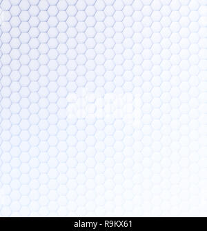 Abstract bianco e blu sullo sfondo esagonale con una certa leggerezza gradiente. Foto Stock
