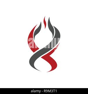 Il logo di fiamma template vettoriale. fire logo design graphic. torcia logo Design elemento. fuoco caldo icona. Il logo di gas illustrazione. incendiare il simbolo . segno di calore. ener Illustrazione Vettoriale