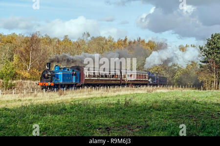 Caledonian speciale treno ferroviario con motori 419 & 828 & Caledonian allenatori di Bo'ness & Kinneil Railway Gala vapore 2018 Bo'ness Falkirk Regno Unito Scozia Foto Stock
