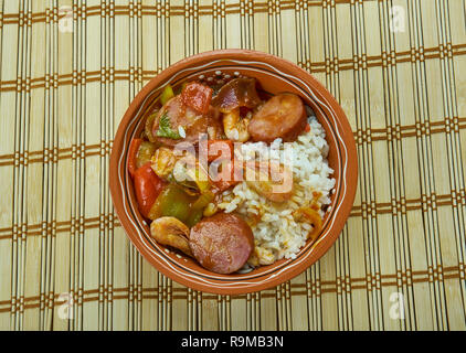 Un autentico stile New Orleans Gumbo è reale Cajun Foto Stock