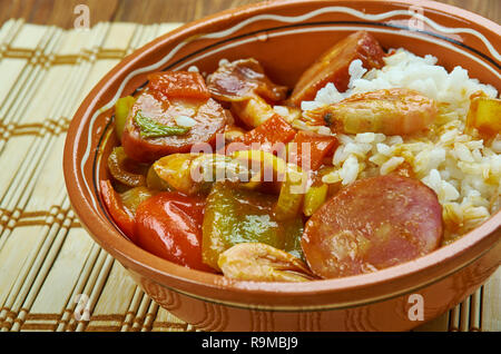 Un autentico stile New Orleans Gumbo è reale Cajun Foto Stock