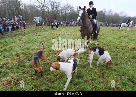 Rivington, Lancashire, Regno Unito. 26 dicembre, 2018. 26 dicembre 2018 Holcombe caccia al Rivington, BoltonPictures da Phil Taylor. 26 dicembre 2018 Holcombe caccia al Rivington, Bolton, Lancashire, Credito: Phil Taylor/Alamy Live News Foto Stock