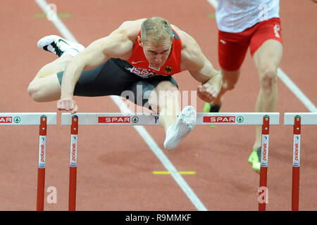 Praga, Repubblica Ceca. 8 Mar, 2015. L'Europeo di Atletica Leggera Indoor Championships 2015 a Praga, Repubblica Ceca, domenica 8 marzo, 2015.medaglia d'argento Arthur Abele della Germania durante gli uomini' s eptathlon Europei Indoor Athletics Championships 2015. Credito: Slavek Ruta/ZUMA filo/Alamy Live News Foto Stock