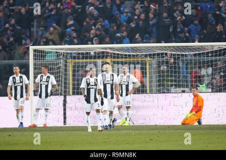 Foto di Mauro Locatelli/LaPresse 26 Dicembre 2018 Bergamo, Italia sport calcio Atalanta vs Jueventus - Campionato di calcio di Serie A TIM 2018/2019 - Stadio Atleti Azzurri d'Italia. Nella foto:delusione Juventus Foto Mauro Locatelli/LaPresse 26 dicembre 2018 Bergamo, Italia sport soccer Atalanta vs Juventus - Italian Football Championship League A TIM 2018/2019 - Atleti Azzurri d'Italia Stadium. Nel pic: Foto Stock