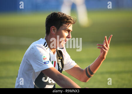 Foto di Mauro Locatelli/LaPresse 26 Dicembre 2018 Bergamo, Italia sport calcio Atalanta vs Jueventus - Campionato di calcio di Serie A TIM 2018/2019 - Stadio Atleti Azzurri d'Italia. Nella foto:Dybala Foto Mauro Locatelli/LaPresse 26 dicembre 2018 Bergamo, Italia sport soccer Atalanta vs Juventus - Italian Football Championship League A TIM 2018/2019 - Atleti Azzurri d'Italia Stadium. Nel pic: Dybala Foto Stock