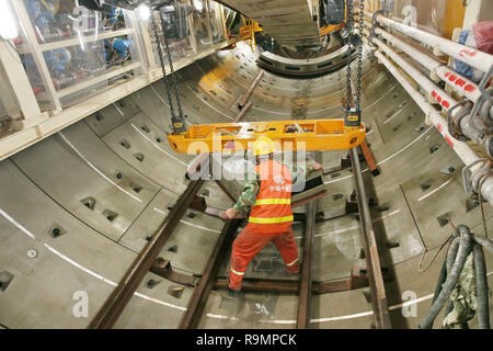 Nantong, Nantong, Cina. Il 26 dicembre, 2018. Nantong, Cina - La metropolitana nel progetto di costruzione di Nantong, est ChinaÃ¢â'¬â"¢s provincia di Jiangsu. Credito: SIPA Asia/ZUMA filo/Alamy Live News Foto Stock