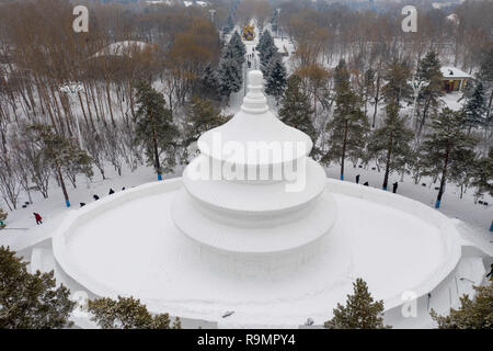 Harbi, Harbi, Cina. Il 26 dicembre, 2018. Harbin, CINA-la XXXI International Snow Sculpture Art Expo è tenuto presso il Sun Island a Harbin, nordest ChinaÃ¢â'¬â"¢s Provincia di Heilongjiang. Credito: SIPA Asia/ZUMA filo/Alamy Live News Foto Stock