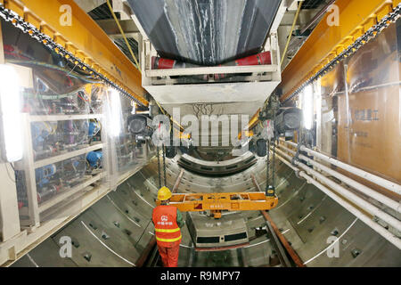 Nantong, Nantong, Cina. Il 26 dicembre, 2018. Nantong, Cina - La metropolitana nel progetto di costruzione di Nantong, est ChinaÃ¢â'¬â"¢s provincia di Jiangsu. Credito: SIPA Asia/ZUMA filo/Alamy Live News Foto Stock