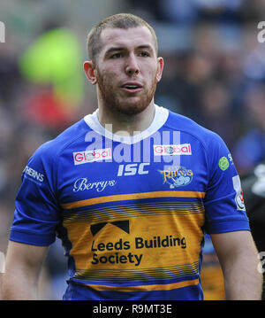 Leeds, Regno Unito. Il 26 dicembre, 2018. Headingley Stadium di smeraldo, Leeds, Inghilterra; Rugby League Wetherby Whaler Sfida, Leeds Rhinos vs Wakefield Trinità; Cameron Smith di Leeds rinoceronti. Credito: Dean Williams/Alamy Live News Foto Stock