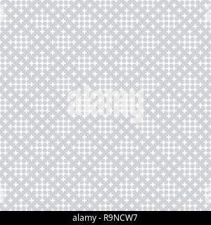 Vector seamless pattern. Abstract di piccole dimensioni sullo sfondo a trama. Semplice classica trama geometrica. Ripetere regolarmente romboidali di piastrelle con croci. Scavare Illustrazione Vettoriale