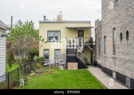 Edificio residenziale nel quartiere di Bridgeport Foto Stock