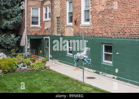 Edificio residenziale nel quartiere di Bridgeport Foto Stock