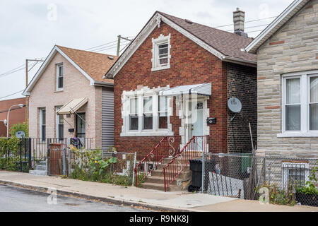 Edifici residenziali nel quartiere di Bridgeport Foto Stock