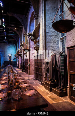 Londra, Inghilterra - Luglio 21, 2016: Realizzazione di Harry Potter alla Warner Bros Studio in giro per Londra, un dietro le quinte tour a piedi di film di Harry Potter Foto Stock