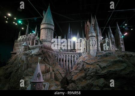 Londra, Inghilterra - Luglio 21, 2016: Realizzazione di Harry Potter alla Warner Bros Studio in giro per Londra, un dietro le quinte tour a piedi di film di Harry Potter. Foto Stock