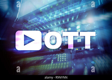 OTT, IPTV, video streaming su internet. Foto Stock