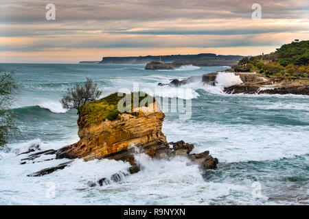 Playa del Camello. Santander, Mare cantabrico, Cantabria, Spagna settentrionale, l'Europa. Foto Stock