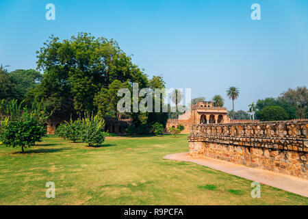 La Tomba di Humayun antiche rovine di Delhi, India Foto Stock