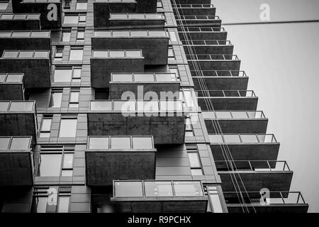 Una nuova torre di appartamenti nel centro di Calgary Foto Stock