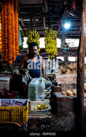 Produttore presso Il Sahid Nagar Haat, Bhubaneshwar. Foto Stock