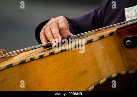 Una banda Mariachi eseguendo in Plaza Garibaldi a Città del Messico Foto Stock