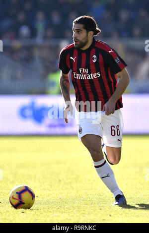 Frosinone, Italia. Il 26 dicembre, 2018. Ricardo Rodriguez di Milano durante la Serie A match tra Frosinone e AC Milan allo Stadio Benito stirpe, Frosinone, Italia il 26 dicembre 2018. Credito: Giuseppe Maffia/Alamy Live News Foto Stock