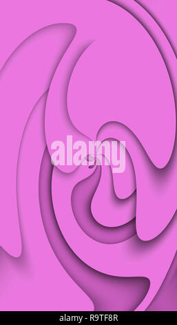 Rosa forme curvilinee. Colore porpora forme astratte. Foto Stock
