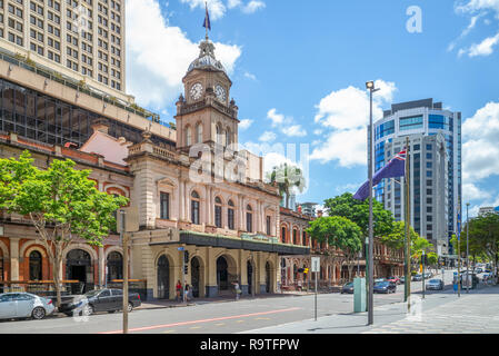 La stazione ferroviaria centrale a Brisbane, Australia Foto Stock