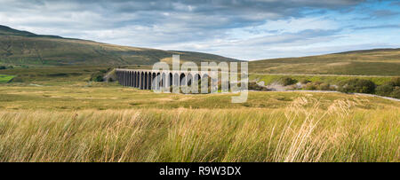 North Yorkshire Moors National Park panoramica del viadotto Ribblehead Foto Stock