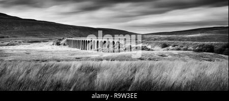 North Yorkshire Moors National Park panoramica del viadotto Ribblehead Foto Stock