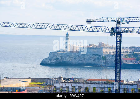 Il Morro Castle all'entrata del porto di Havana. Foto Stock