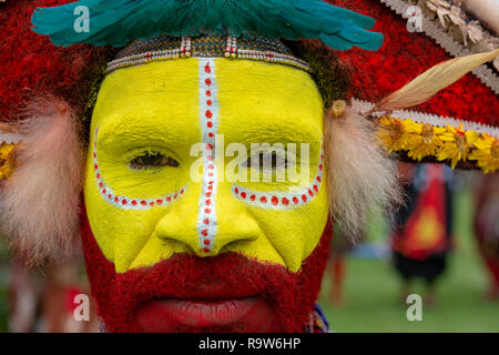 Partecipante al Festival di Goroka. Foto Stock