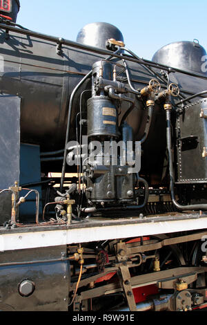 Interessanti dettagli di un'annata treno a vapore Foto Stock