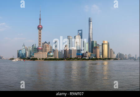Alta risoluzione panorama della città di Shanghai Foto Stock
