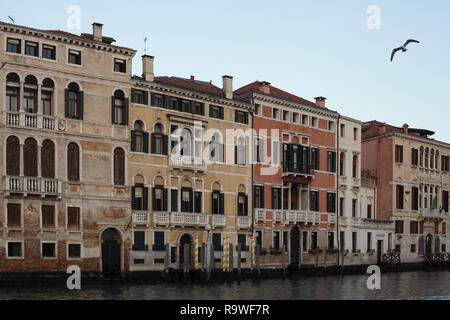 Palazzi di Venezia sul Canal Grande (Canal Grande) a Venezia, Italia. Foto Stock