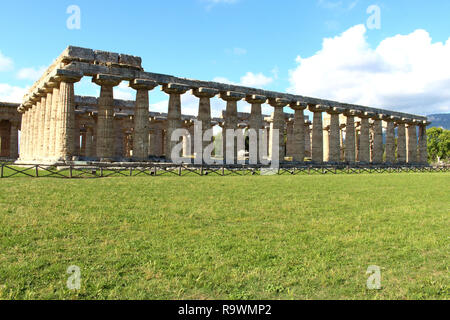 Tempio di Hera Paestum Foto Stock