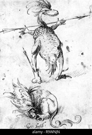 Hieronymus Bosch vintage artwork artista medievale Foto Stock