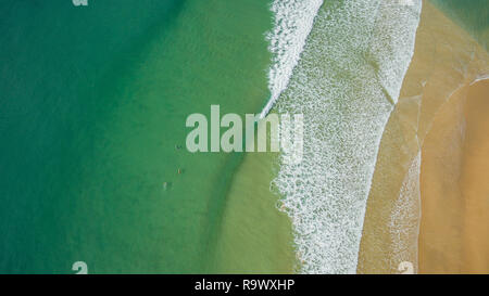 Vedute aeree di Freshwater West Beach, Pembrokeshire, Galles Foto Stock