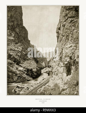 Royal Gorge, Colorado, Stati Uniti, antichi fotografia americana, 1893 Foto Stock